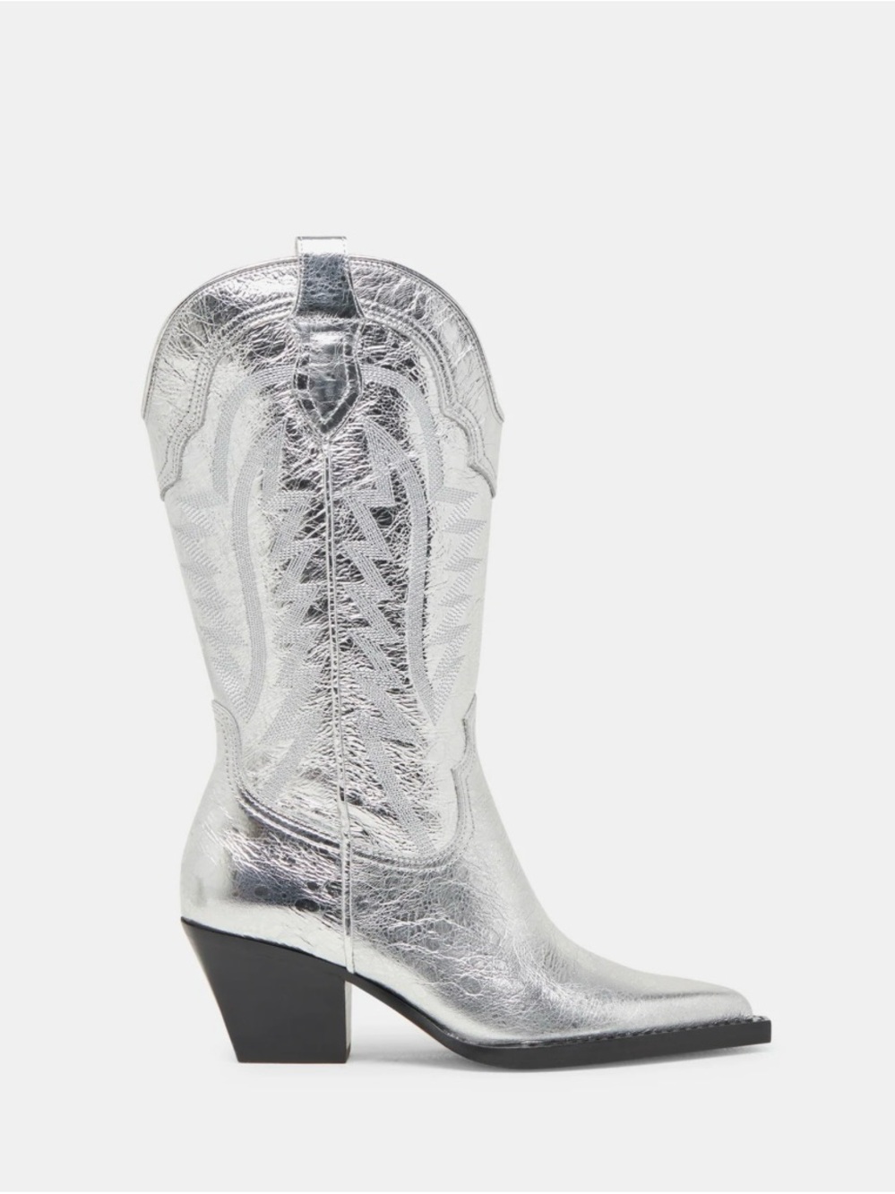 Dolce Vita Ryland Boots- Silver Distressed Leather Size 9.5